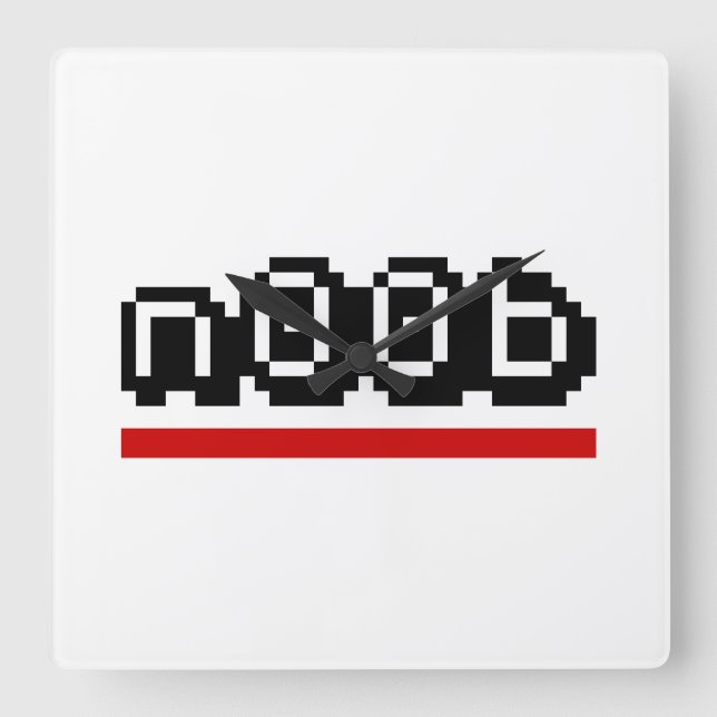 n00b square wall clock (Front)