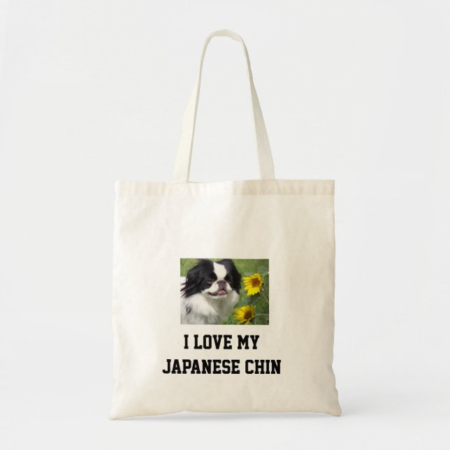 n1047204490_174118_6238, I love my Japanese Chin Tote Bag (Front)