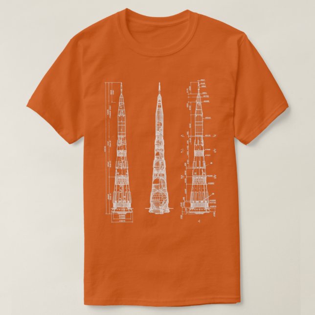 N1 Rocket Soviet Union Launch Vehicle1 T-Shirt (Design Front)