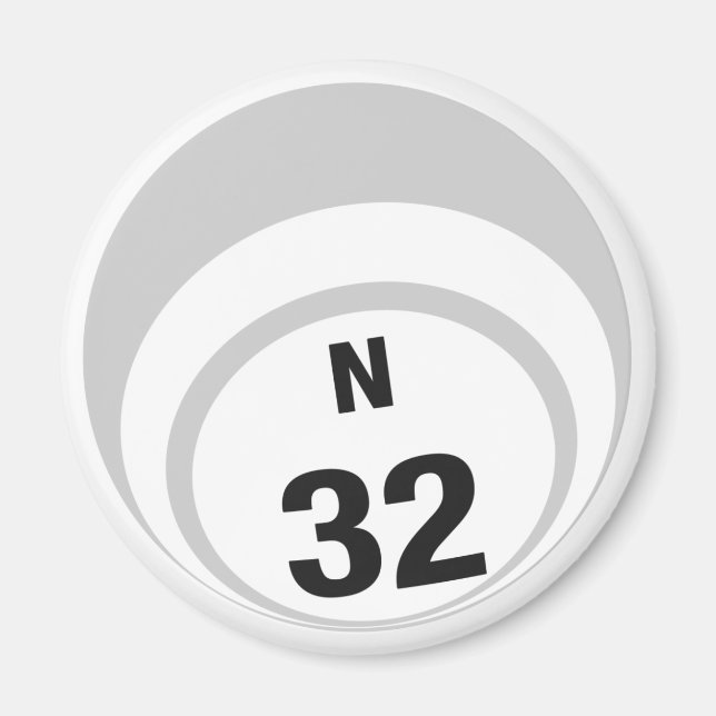 N32 bingo ball fridge magnet (Front)