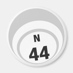 N44 bingo ball fridge magnet