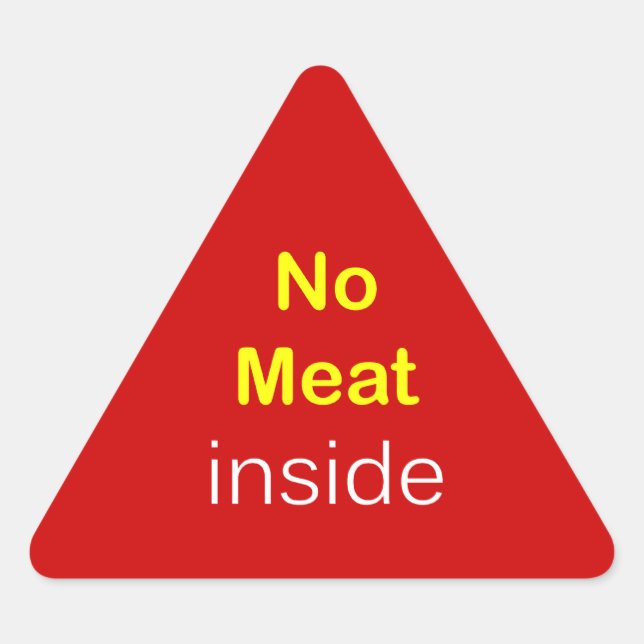 n57 - Food Label ~ NO MEAT INSIDE. (Front)