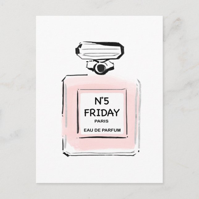 N5 Friday Paris Parfum bottle Postcard (Front)