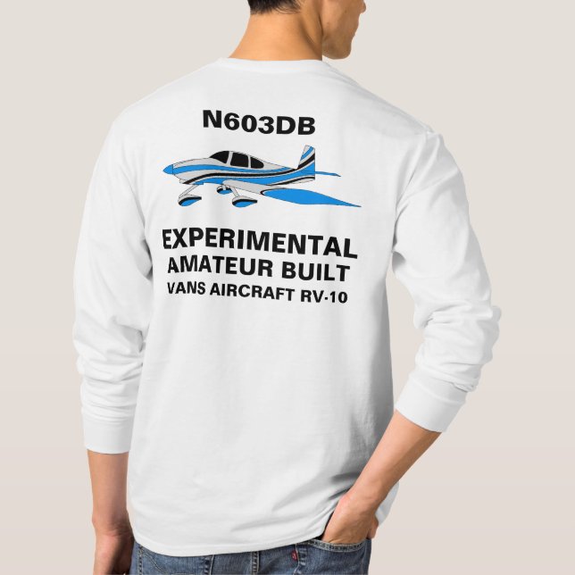 N603DB Blue with text T-Shirt (Back)