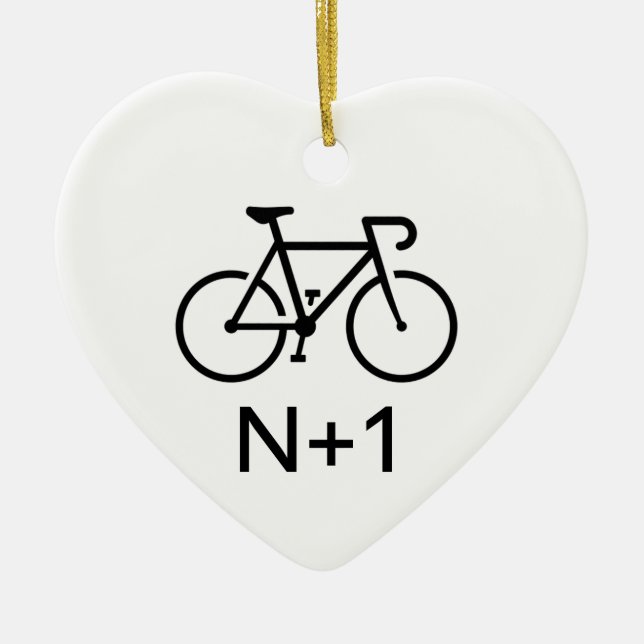 N+1 Bike Ceramic Tree Decoration (Front)