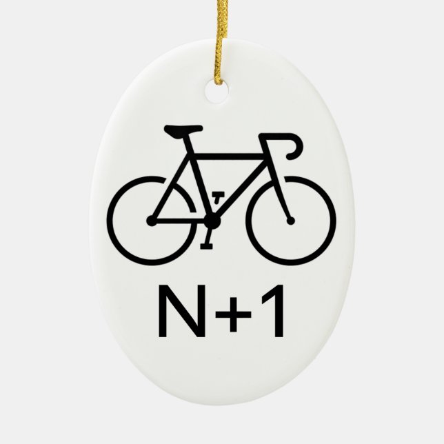 N+1 Bike Ceramic Tree Decoration (Front)