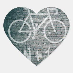 N+1 Bike Graffiti Heart Sticker