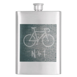 N+1 Bike Graffiti Hip Flask