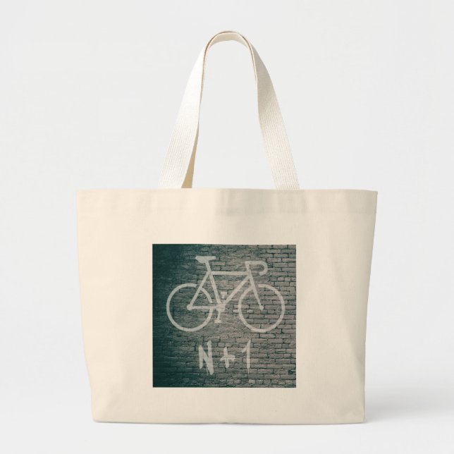 N+1 Bike Graffiti Large Tote Bag (Front)