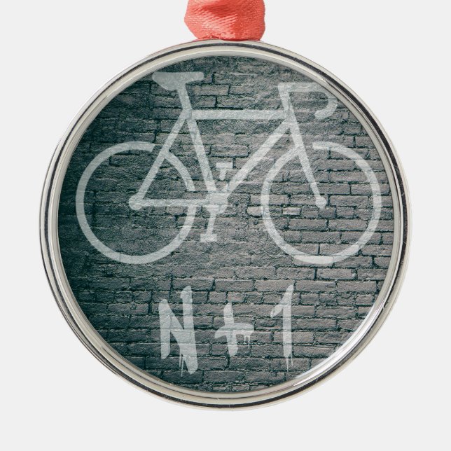 N+1 Bike Graffiti Metal Tree Decoration (Front)