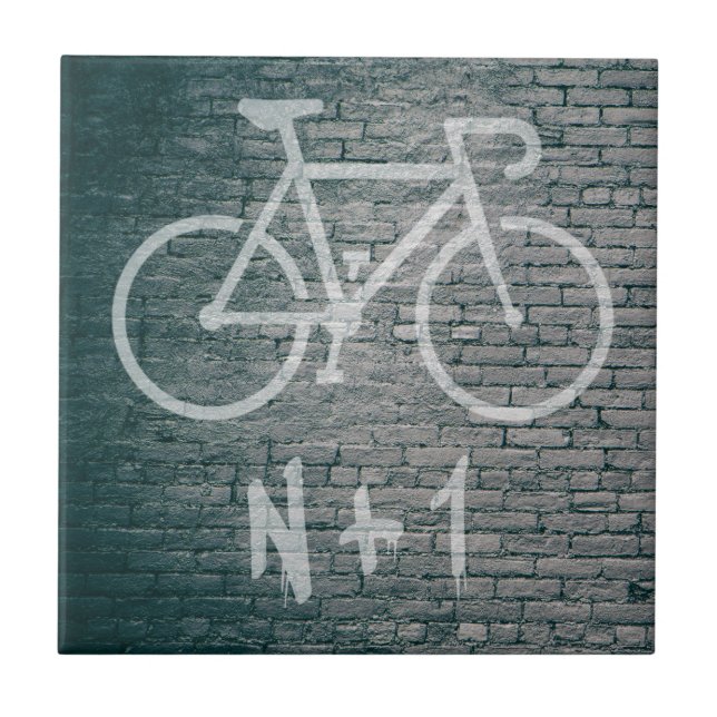 N+1 Bike Graffiti Tile (Front)
