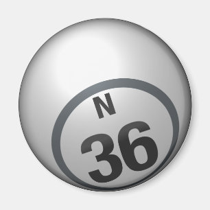 N 36 bingo ball magnet