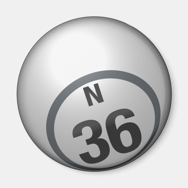 N 36 bingo ball magnet (Front)