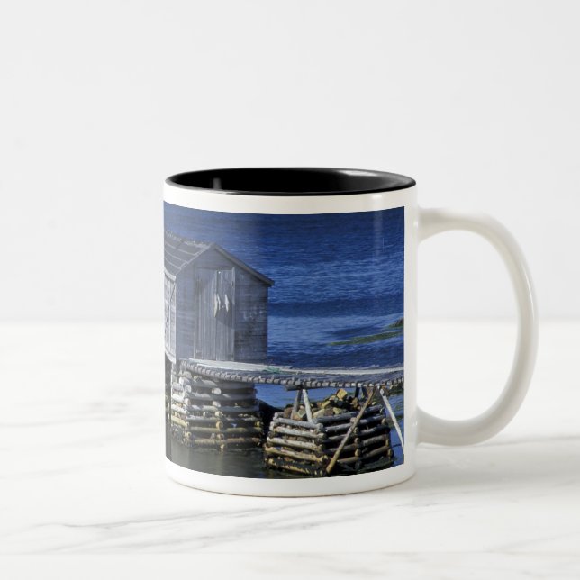 N.A., Canada, Newfoundland, Durrell. Fishing Two-Tone Coffee Mug (Right)