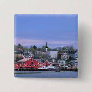 N.A. Canada, Nova Scotia. A view of Lunenburg, a 15 Cm Square Badge