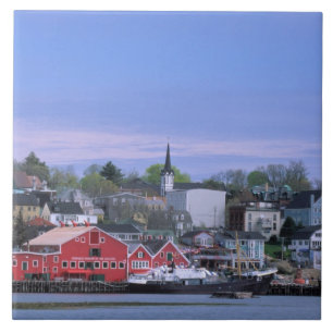 N.A. Canada, Nova Scotia. A view of Lunenburg, a Tile