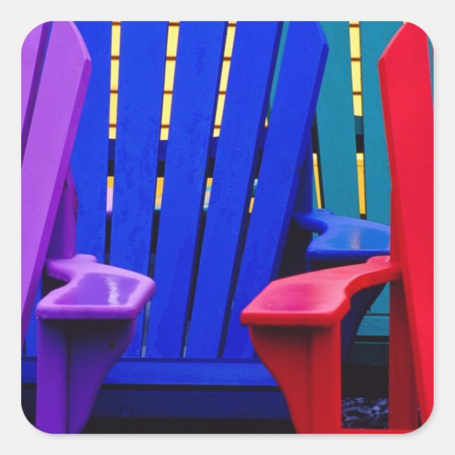 N.A. Canada, Nova Scotia, Bridgewater. Colourful 2 Square Sticker (Front)