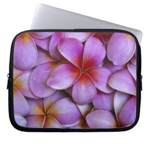 N.A., USA, Maui, Hawaii. Pink Plumeria blossoms. Laptop Sleeve