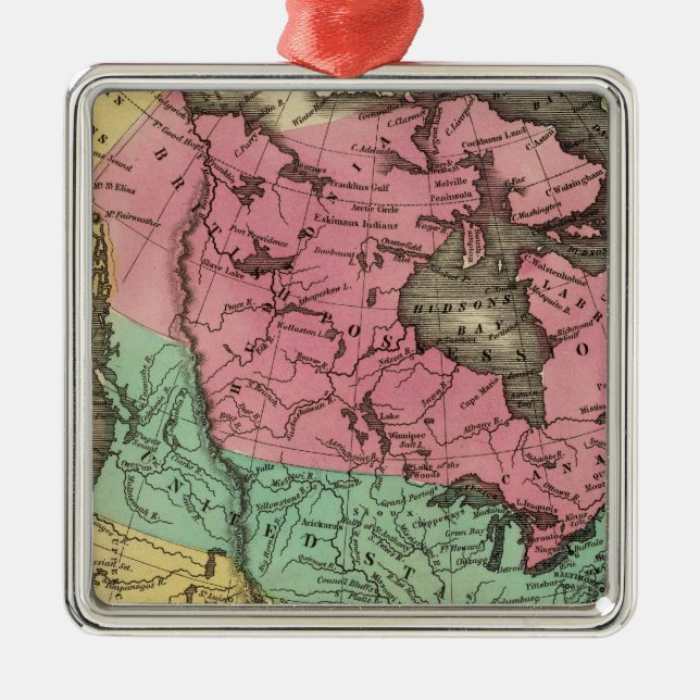 N America Metal Tree Decoration (Front)