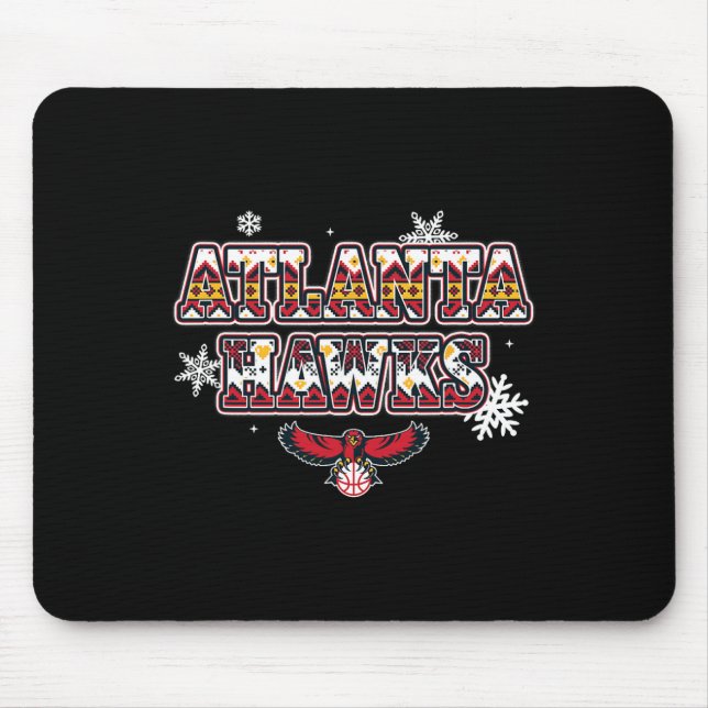 N Atlanta Hawks Christmas Ugly Sweater  Mouse Mat (Front)