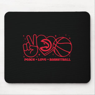 N Atlanta Hawks Peace Love Sketll Mouse Mat