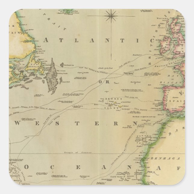 N Atlantic Ocean Square Sticker (Front)