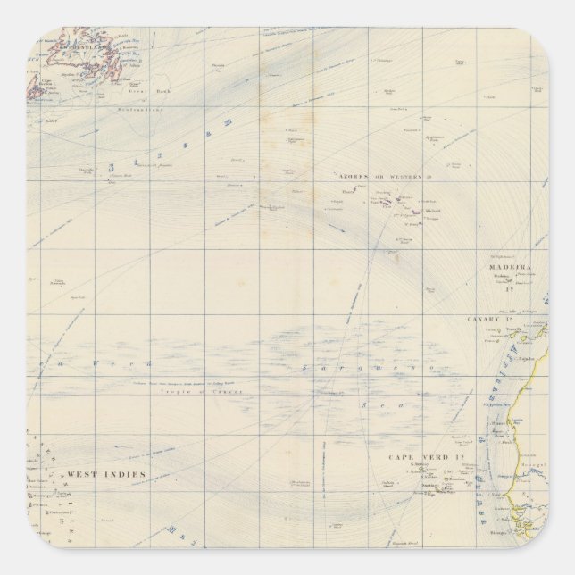 N Atlantic Ocean Square Sticker (Front)