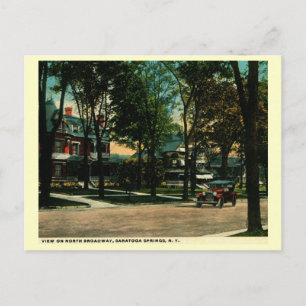 N. Broadway, Saratoga Springs, New York Vintage Postcard