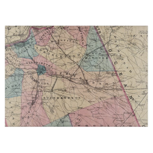 N Burlington County, NJ Cutting Board (Front)