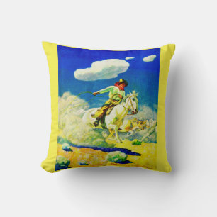 N. C. Wyeth cowboy Cushion