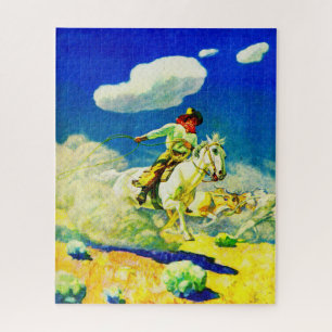 N. C. Wyeth cowboy Jigsaw Puzzle