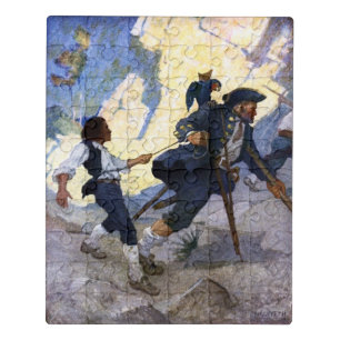 N. C. Wyeth Long John Silver and his Parrot Poster Jigsaw Puzzle