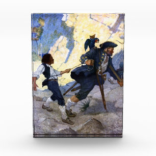 N. C. Wyeth Long John Silver and his Parrot Poster Photo Block