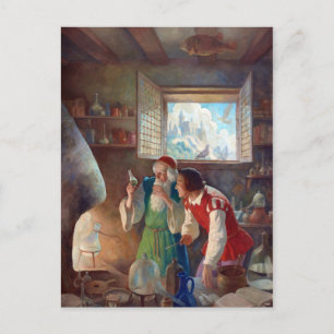 N.C. Wyeth The Alchemist Poster Postcard