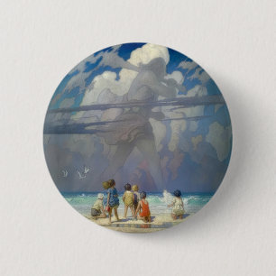 N.C. Wyeth The Giant 1923 Vintage Illustration 6 Cm Round Badge