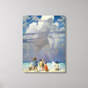 N.C. Wyeth The Giant 1923 Vintage Illustration Canvas Print