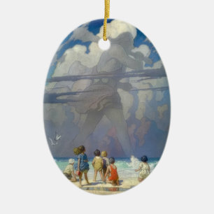 N.C. Wyeth The Giant 1923 Vintage Illustration Ceramic Tree Decoration