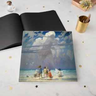 N.C. Wyeth The Giant 1923 Vintage Illustration Guest Book