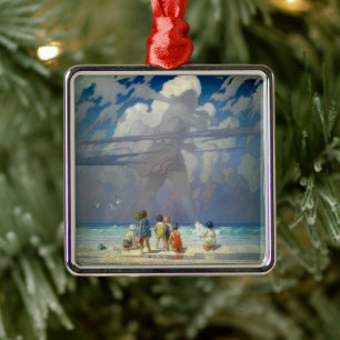 N.C. Wyeth The Giant 1923 Vintage Illustration Metal Tree Decoration
