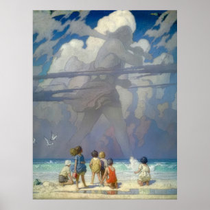 N.C. Wyeth The Giant 1923 Vintage Illustration Poster