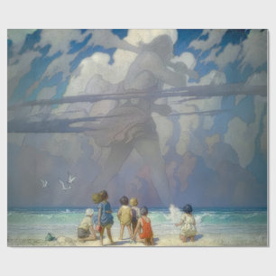 N.C. Wyeth The Giant 1923 Vintage Illustration Wrapping Paper
