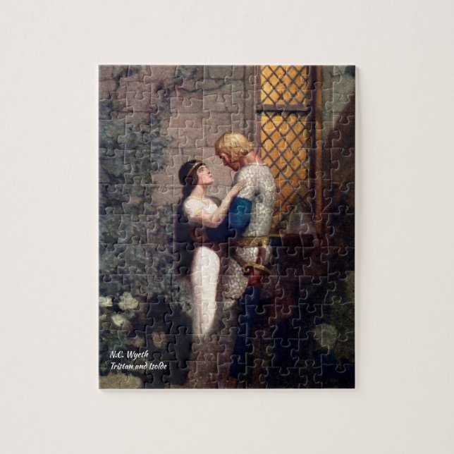 N.C. Wyeth Tristan and Isolde Mediaeval King Arthu Jigsaw Puzzle (Vertical)