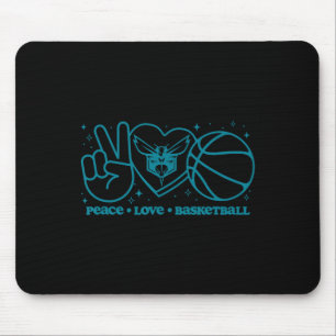 N Charlotte Hornets Peace Love Sketll  Mouse Mat