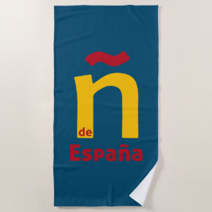 Ñ de España Beach Towel