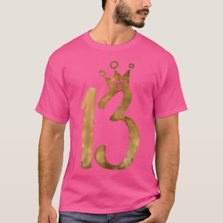 n Gold 13Th Birthday 13Th Birthday T-Shirt