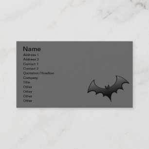 n_H_6_Vector_Clipart black bat dark grey night Business Card