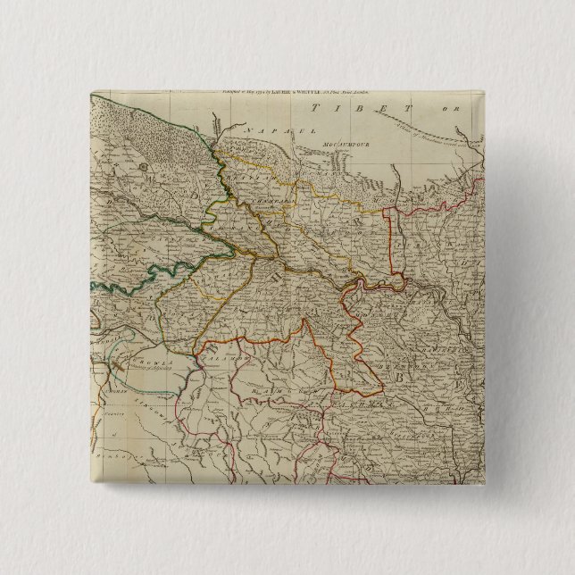 N Hindostan 2 15 Cm Square Badge (Front)