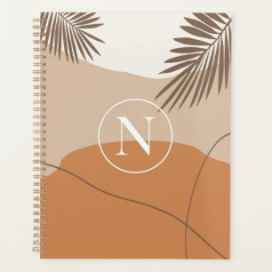 N - Initial Monogram Letter N Abstract Design Planner