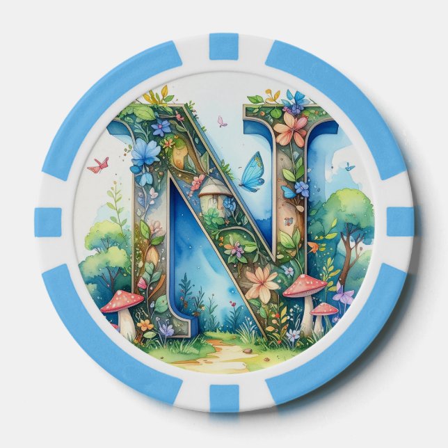 N.initials Poker Chips (Front)