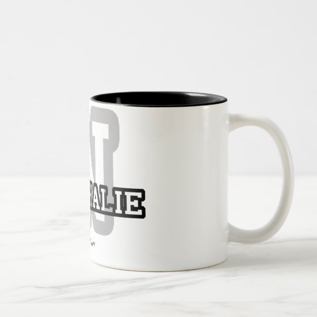 N is for Nathalie Two-Tone Coffee Mug (Right)